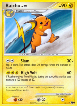 Raichu 3/17 POP POP Series 9