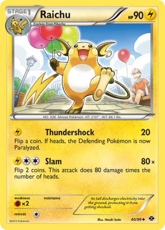 Raichu 40/99 Black & White Next Destinies