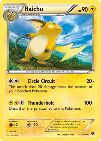 Raichu 43/146 XY XY