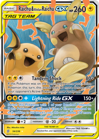Raichu & Alolan Raichu-GX 54/236