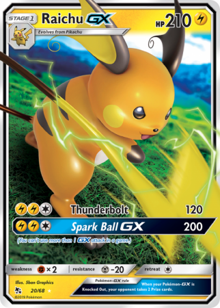Raichu-GX 20/68 Sun & Moon Hidden Fates