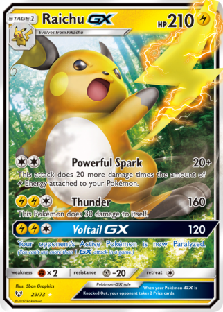 Raichu-GX 29/73 Sun & Moon Shining Legends