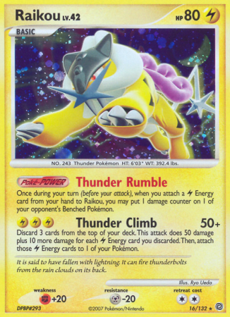 Raikou 16/132 Diamond & Pearl Secret Wonders