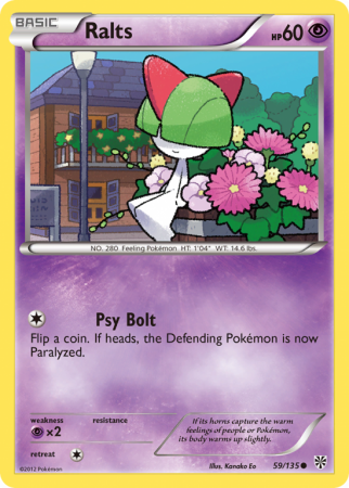 Ralts 59/135 Black & White Plasma Storm