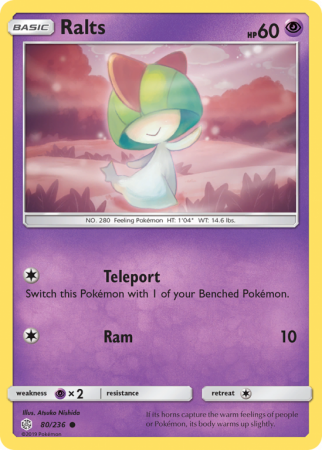 Ralts 80/236 Sun & Moon Cosmic Eclipse