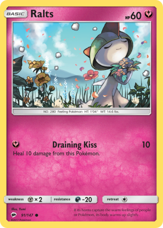Ralts 91/147 Sun & Moon Burning Shadows