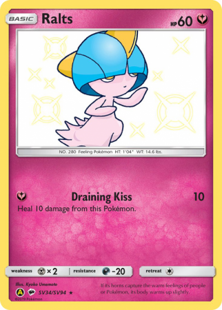 Ralts SV34/94 Sun & Moon Shiny Vault
