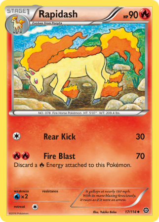 Rapidash 17/114 XY Steam Siege