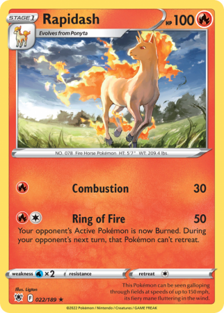 Rapidash 22/189 Sword & Shield Astral Radiance