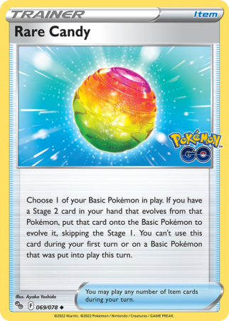 Rare Candy 69/78 Sword & Shield Pokémon GO