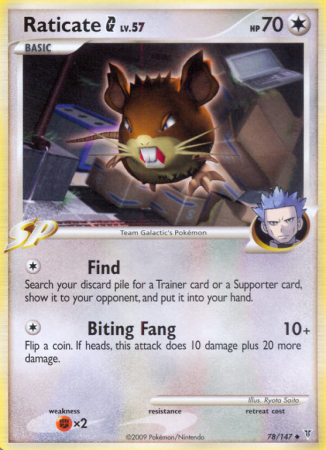 Raticate G 78/147 Platinum Supreme Victors