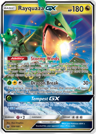 Rayquaza-GX 109/168 Sun & Moon Celestial Storm