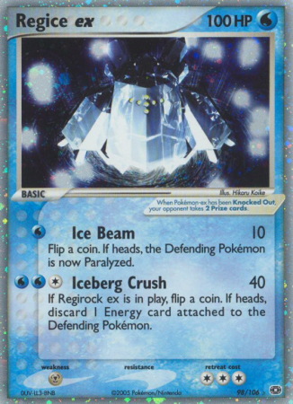 Regice ex 98/106 EX Emerald