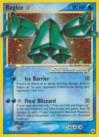 Regice Star 90/92 EX Legend Maker
