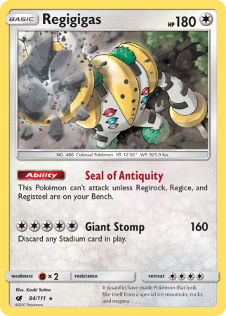 Regigigas 84/111 Sun & Moon Crimson Invasion