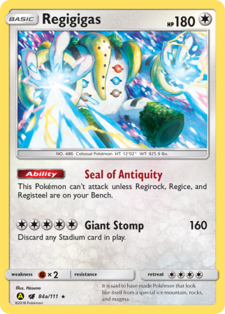 Regigigas 84a/111 Sun & Moon Crimson Invasion