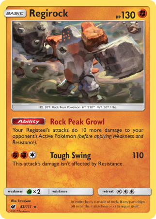 Regirock 53/111 Sun & Moon Crimson Invasion