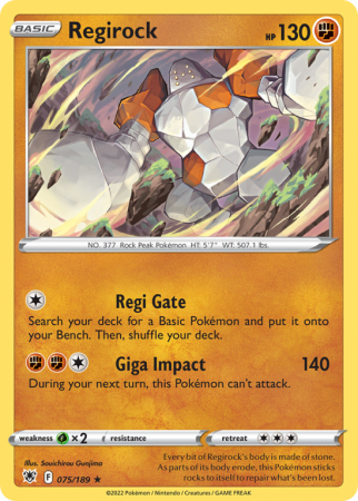 Regirock 75/189