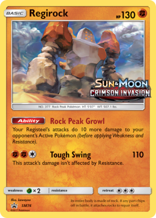 Regirock SM74/156 Sun & Moon SM Black Star Promos