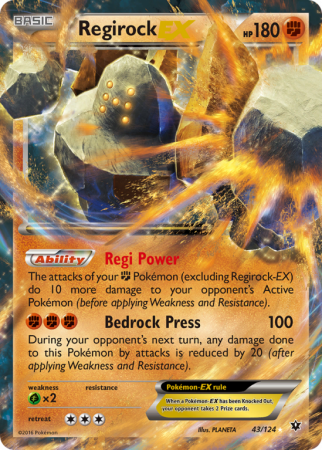 Regirock-EX 43/124 XY Fates Collide
