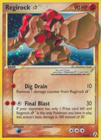 Regirock Star 91/92 EX Legend Maker