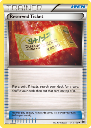 Reserved Ticket 147/162 XY BREAKthrough