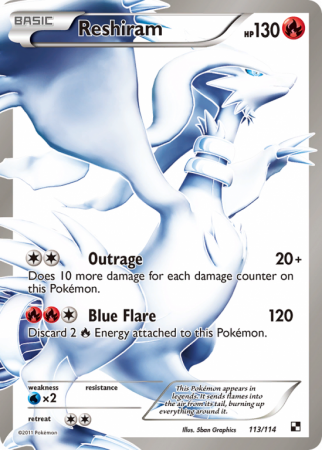 Reshiram 113/114 Black & White Black & White