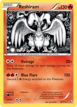Reshiram 28/113 Black & White Legendary Treasures