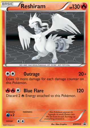Reshiram BW004/101 Black & White BW Black Star Promos