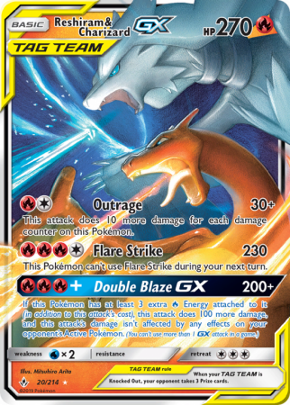 Reshiram & Charizard-GX 20/214