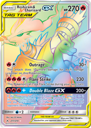 Reshiram & Charizard-GX 217/214