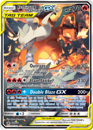 Reshiram & Charizard-GX SM201/156