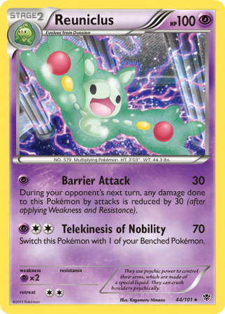 Reuniclus 44/101 Black & White Plasma Blast