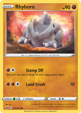 Rhyhorn 97/202 Sword & Shield Sword & Shield