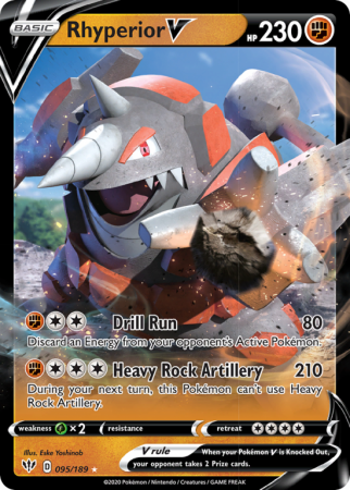 Rhyperior V 95/189 Sword & Shield Darkness Ablaze