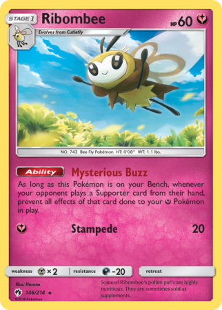 Ribombee 146/214 Sun & Moon Lost Thunder