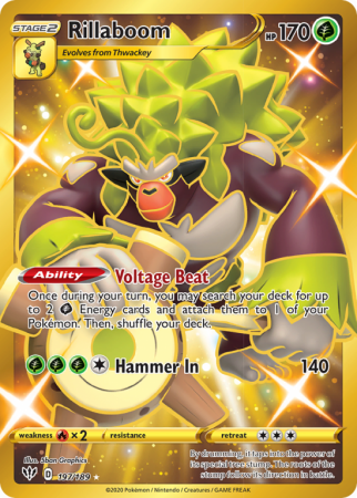 Rillaboom 197/189 Sword & Shield Darkness Ablaze