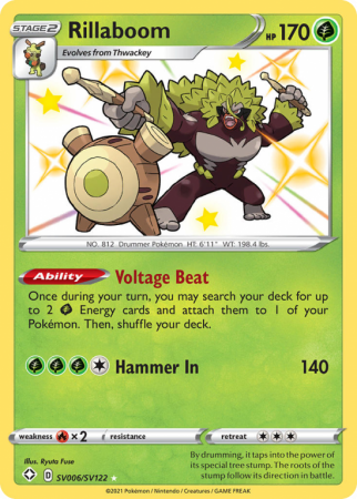 Rillaboom SV006/122 Sword & Shield Shiny Vault