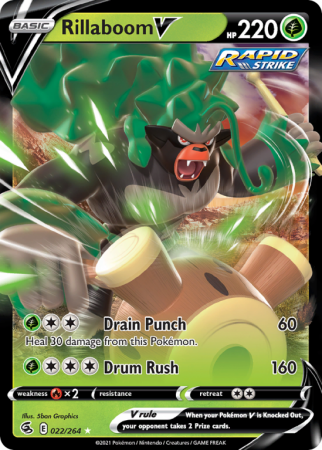 Rillaboom V 22/264 Sword & Shield Fusion Strike