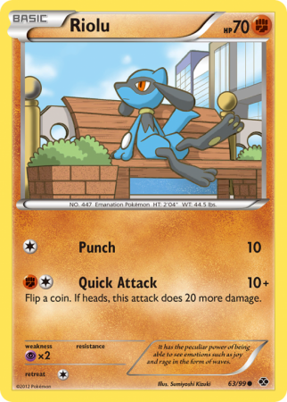 Riolu 63/99 Black & White Next Destinies