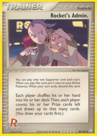 Rocket's Admin. 86/109 EX Team Rocket Returns