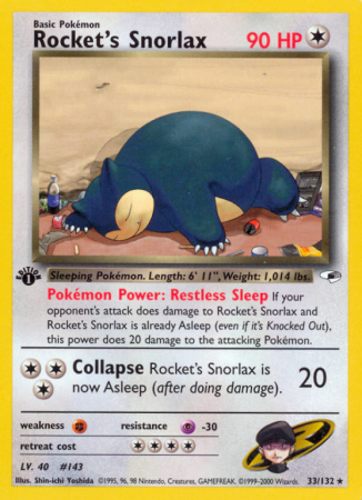Rocket's Snorlax 33/132 Gym Gym Heroes
