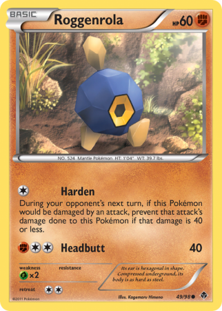 Roggenrola 49/98 Black & White Emerging Powers