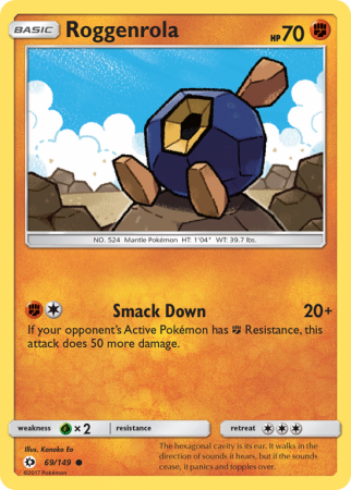 Roggenrola 69/149 Sun & Moon Sun & Moon