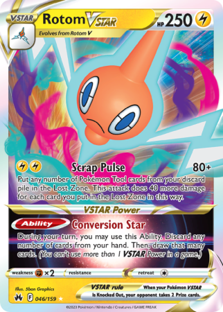 Rotom VSTAR 46/159 Sword & Shield Crown Zenith