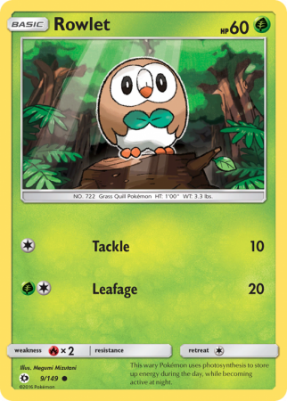 Rowlet 9/149 Sun & Moon Sun & Moon