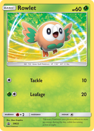 Rowlet SM22/156 Sun & Moon SM Black Star Promos