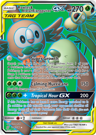 Rowlet & Alolan Exeggutor-GX 214/236