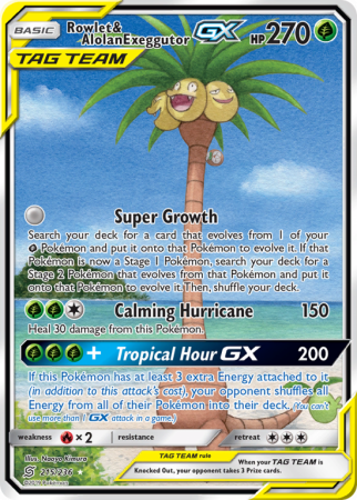 Rowlet & Alolan Exeggutor-GX 215/236