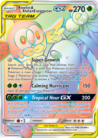 Rowlet & Alolan Exeggutor-GX 237/236